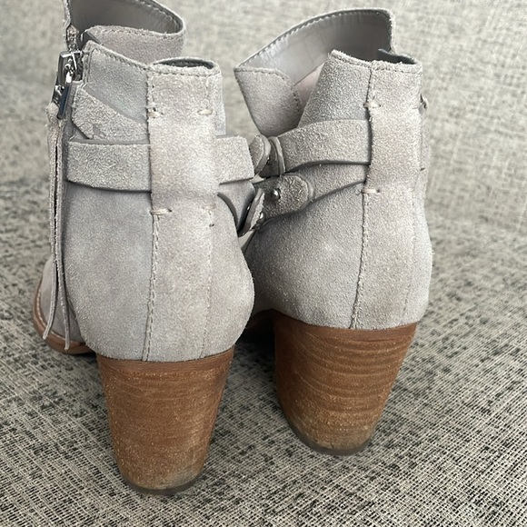 Sam Edleman Merton Taupe Suede Ankle Booties Boots Size 38 8M - Picture 9 of 11